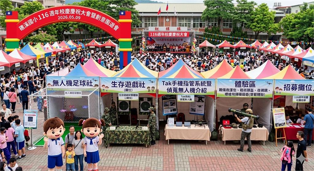 快新聞／宜蘭礁溪國小116週年校慶！國軍展示多元裝備「師生近距離體驗全民國防」