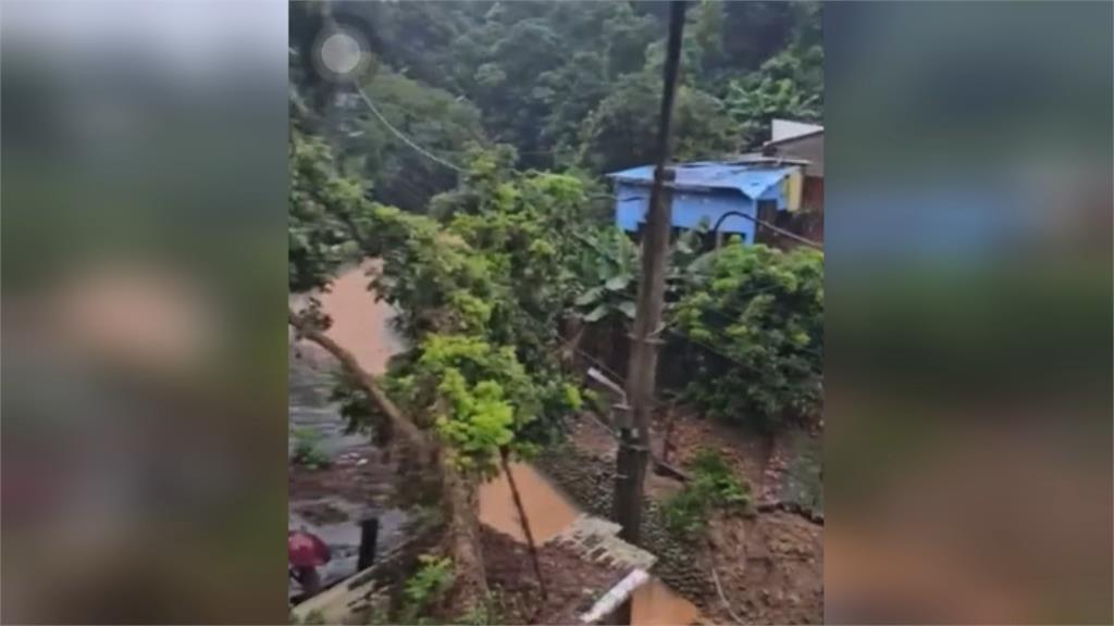 暴雨狂襲！員林傳土石流災情　湖水路三合院前大崩塌