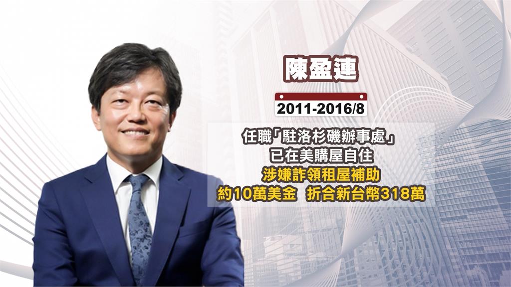 駐外期間涉詐租屋補助10萬美金　外交官陳盈連遭約談後請回