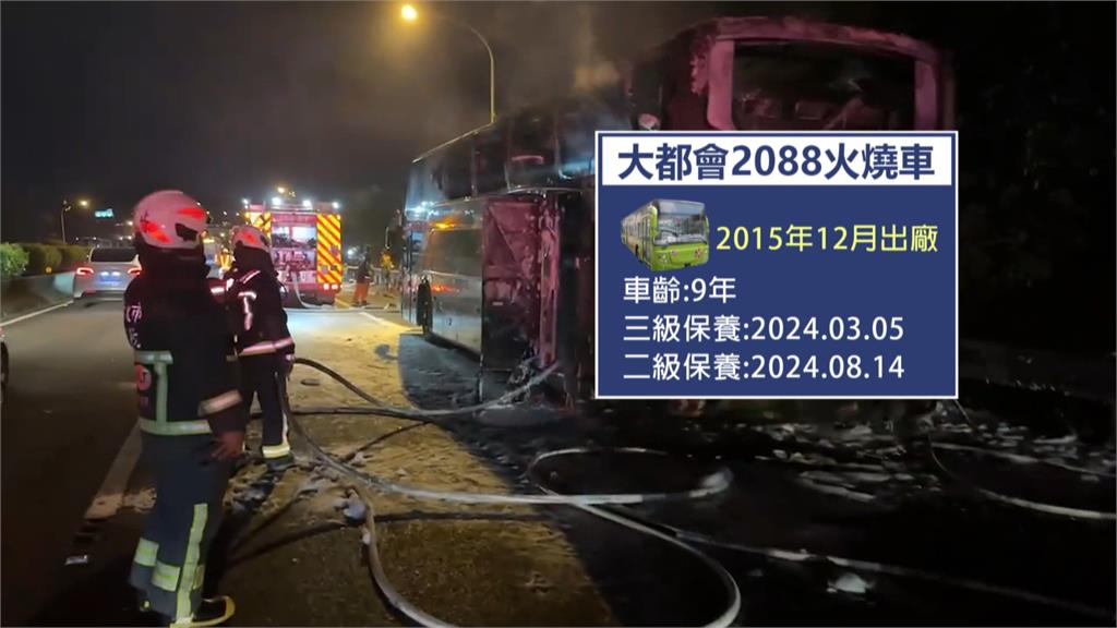 國道客運火燒車！　43乘客疏散少1人　女學生走下國道自行返家