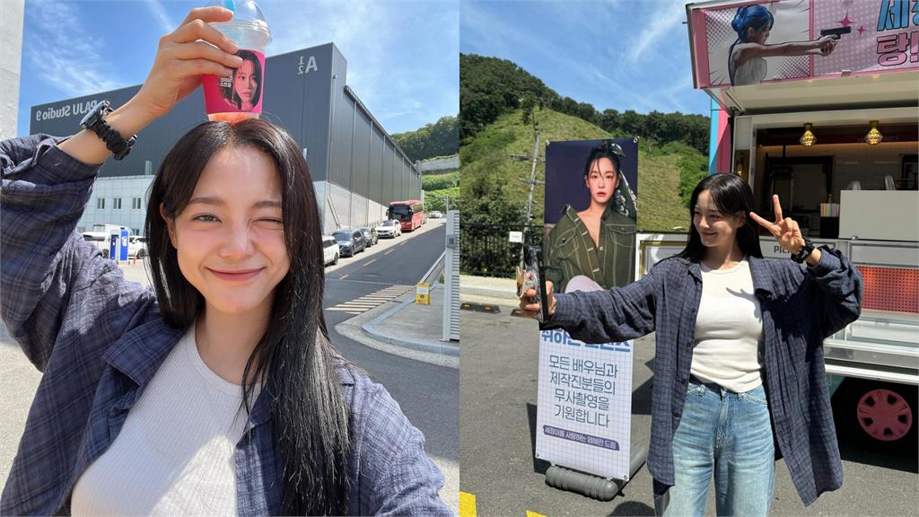 咖啡車白衣辣姐「自拍衝出大巨獸」竟是金世正!路人目光0在意…網震:超大隻