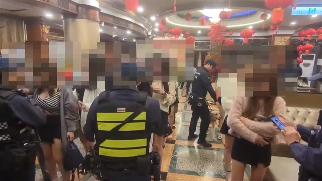 台中春節前掃蕩酒店! 警犬"穿梭粉味"緝毒好吸睛