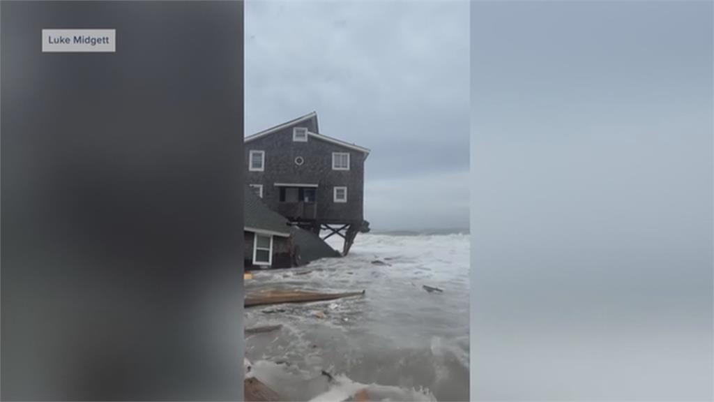 美國東南兩颶風侵襲！ 北卡海岸房屋倒塌