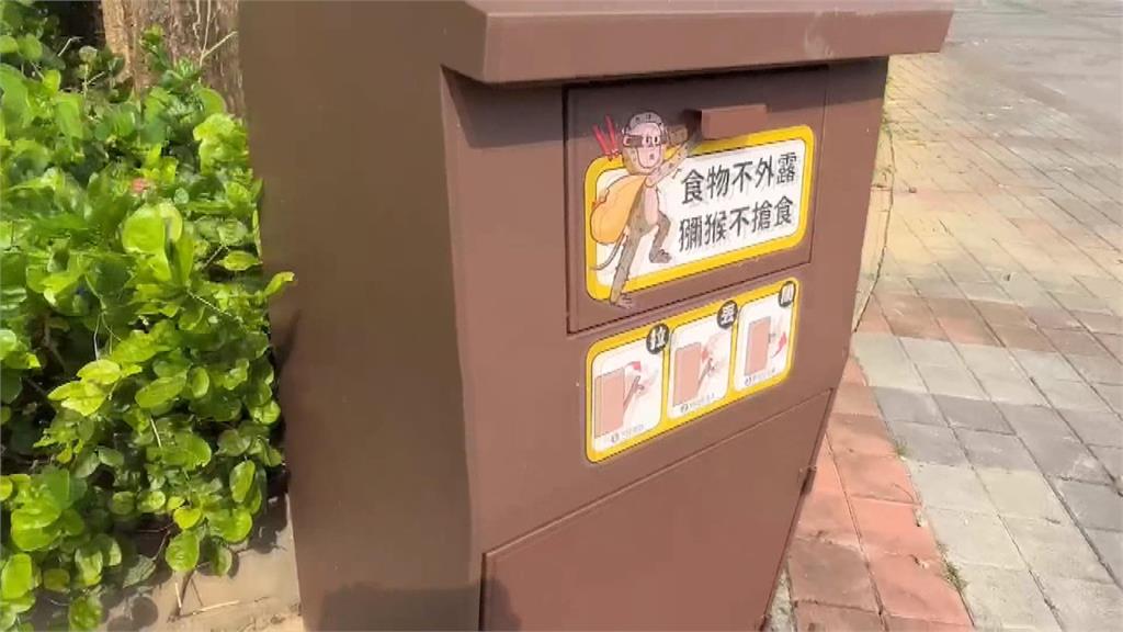 台灣獼猴翻垃圾尋食物釀髒亂　壽山動物園添購「防熊垃圾桶」