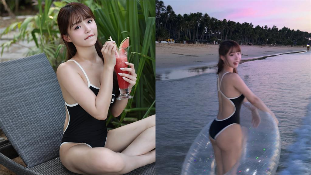 元元海邊辣穿「高衩死庫水」！一轉身「蜜桃水球」全洩出…萬網暈：寫真等級