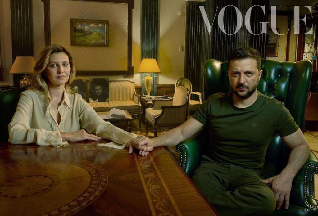 澤倫斯基夫婦為時尚雜誌Vogue拍照　引網路熱議