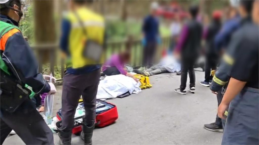 南投杉林溪遊園車墜谷! 疑機械故障墜落邊坡1死7傷