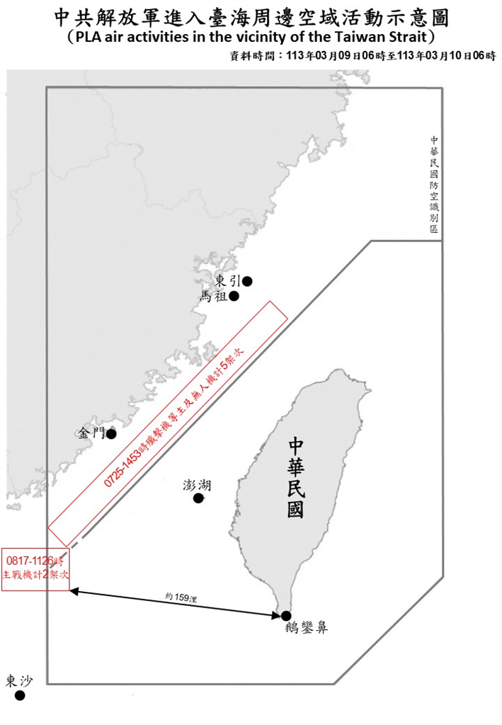 快新聞／中國再派12機艦擾台　2架次軍機越中線侵擾西南空域