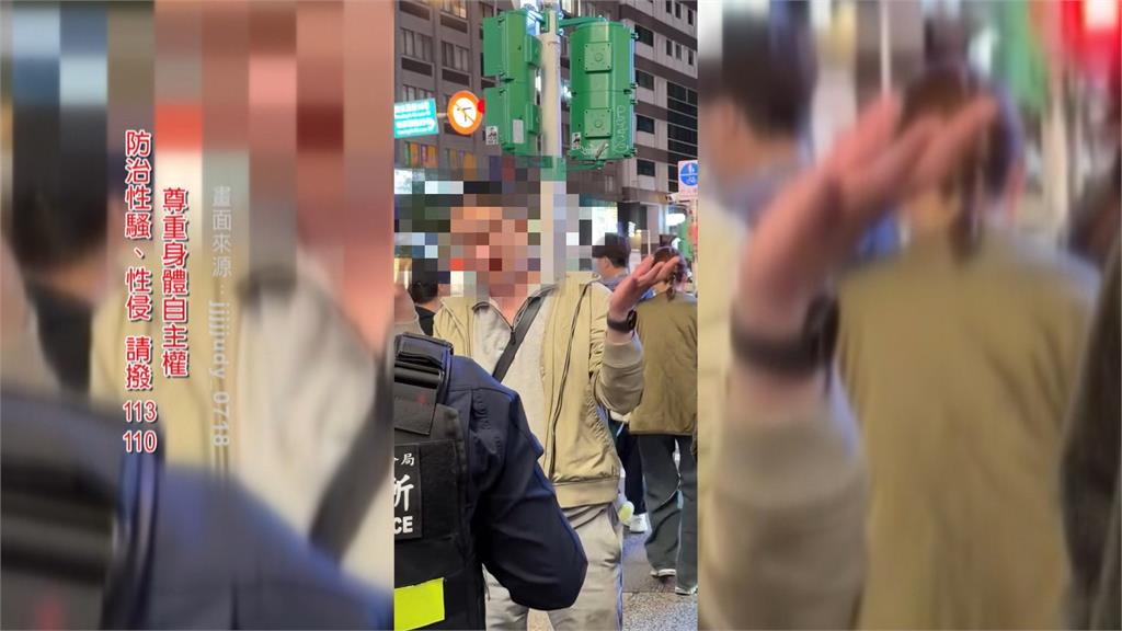 中山站連續捏臀騷擾女性! 偷摸狼遭光頭哥鎖喉壓制