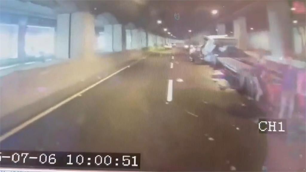 新竹鳳鼻隧道爆死亡車禍 聯結車超車不成自撞釀1死1傷