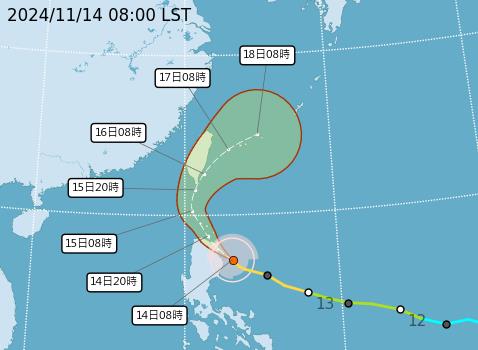 中颱天兔「長針眼」爆1現象挑戰強颱!雨炸「3地區」…專家曝颱風假機率