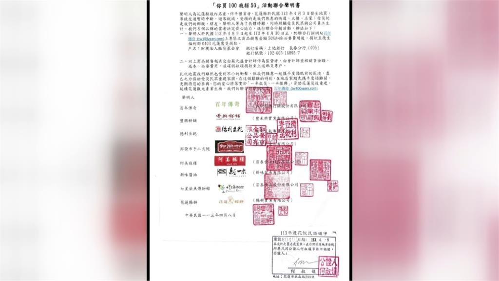 你買100我捐50! 花蓮8伴手禮業推「自助助人」救災