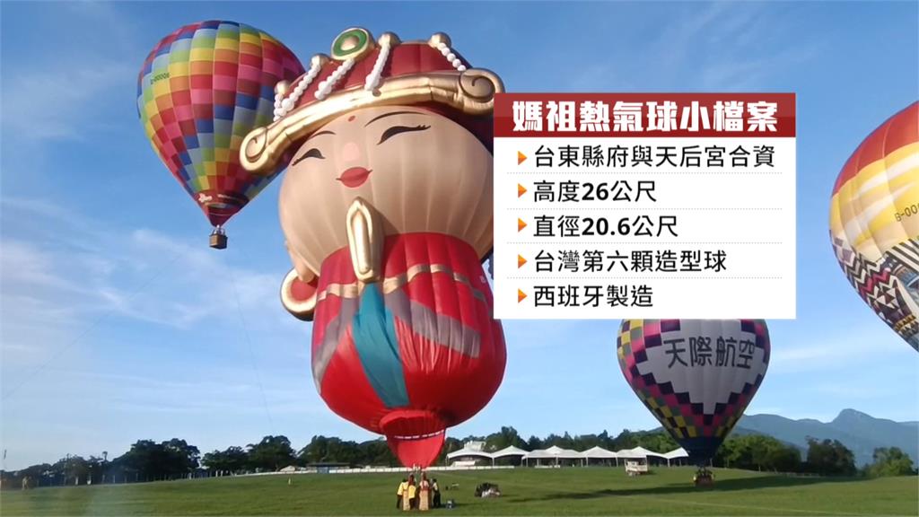 為熱氣球嘉年華暖身　Q版媽祖熱氣球載媽祖升空保平安