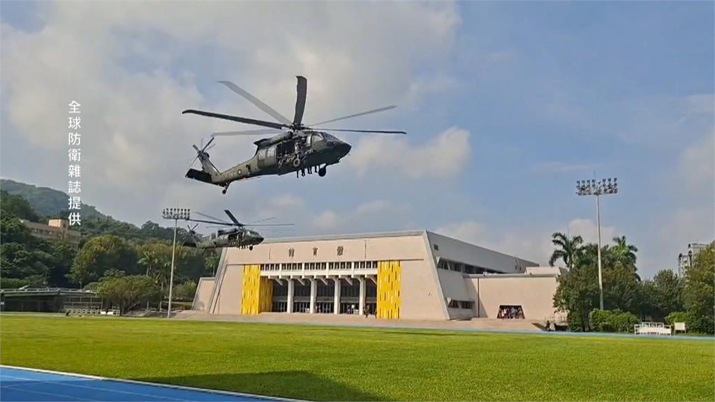 漢光陸航直升機降北市校園　搭載特戰部隊執行戰術任務