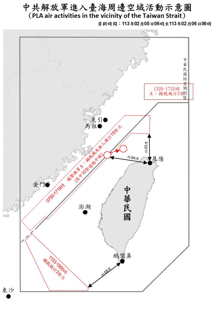 快新聞／春節前中國續派機艦、空飄氣球騷擾　軍機距台灣最近僅43浬