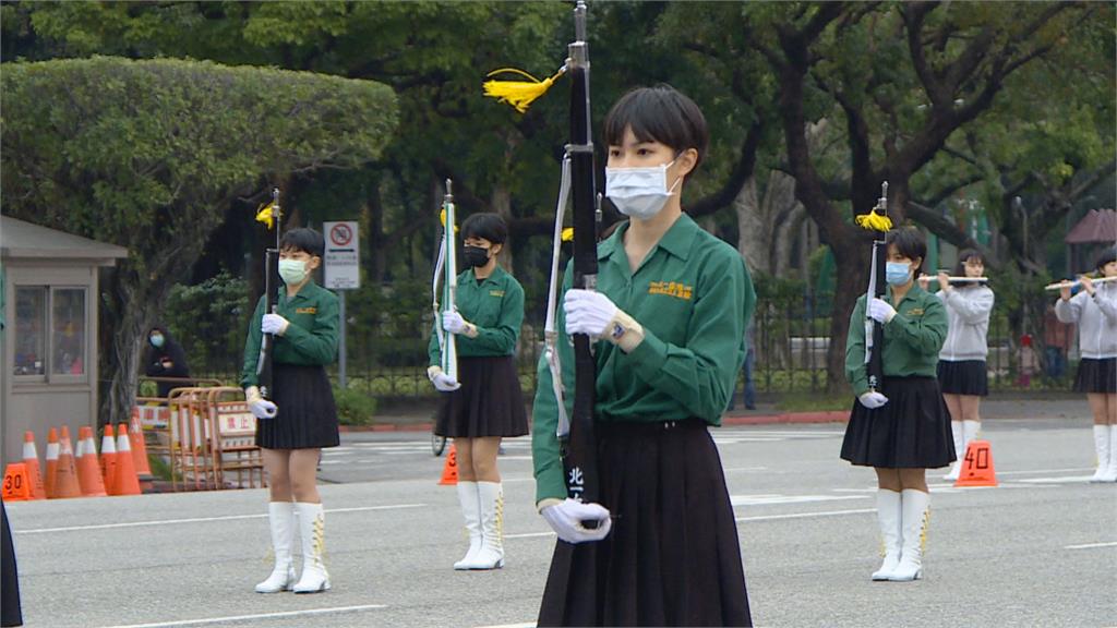 總統府元旦升旗彩排　北一女.三軍樂儀搶先曝光