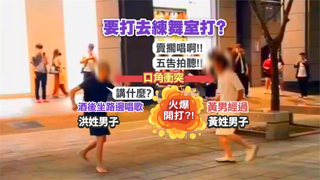 你出拳我閃! 2男「蛇行走位」 民眾:以為是街頭藝人表演