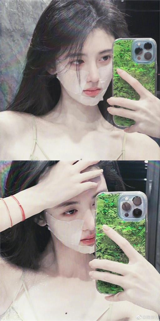 整形疑雲不斷!「4千年一遇美女」敷面膜自拍 意外洩素顏狀態嚇壞網