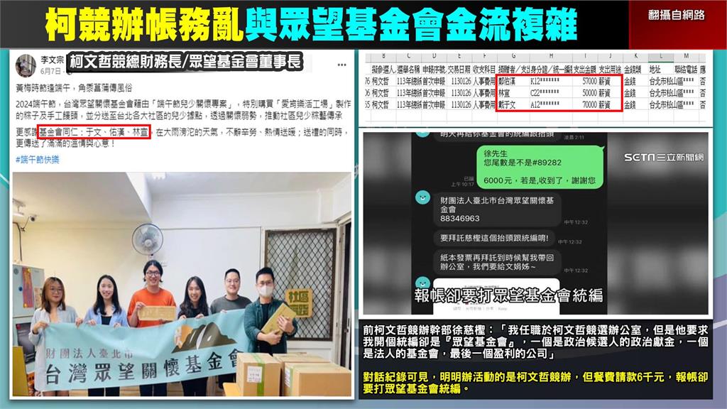 追查眾望基金會金流　媒體人質疑民眾黨發言人領兩份薪