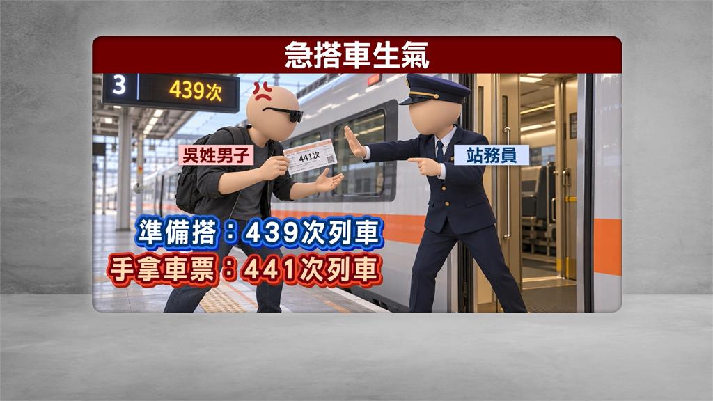乘車爭議！急返鄉改搭早班車　男激動爭執釀台鐵延誤7分鐘