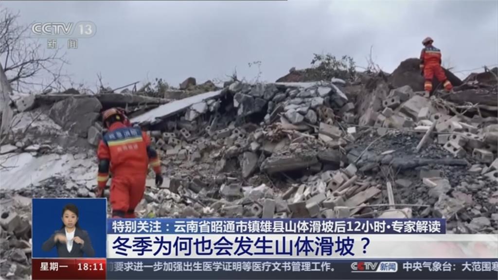 雲南驚傳嚴重山崩　18房屋遭掩埋、至少8死
