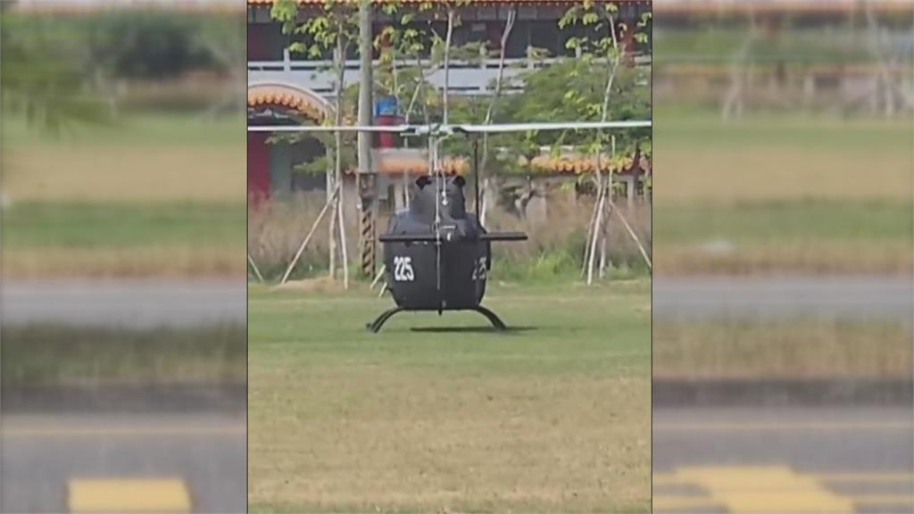 TH-67教練機迫降台南鹿耳門聖母廟　熱度指示燈異常！民眾直擊一頭霧　水