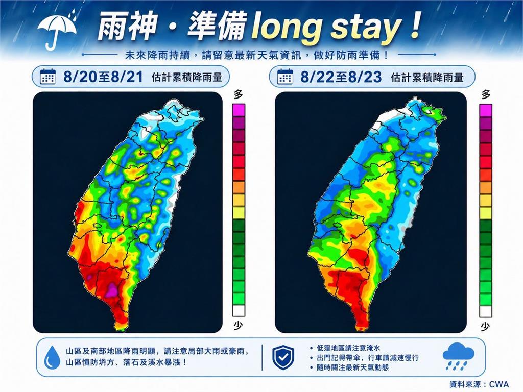 一路濕到下週！專家曝「這4天」雨勢最猛：雨神準備long stay　範圍一次看