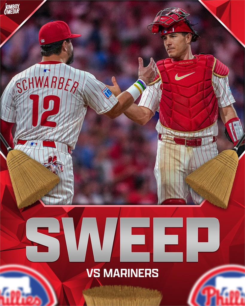 MLB(影)／費城狂風暴雨水手翻船！「洗襪伯」扛出第45轟超越大谷獨居國聯雙冠王