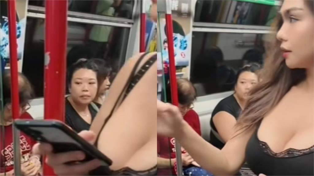 317萬模特兒搭車「脫到只剩Bra」!狂撩髮擺拍…後方乘客「1舉動」意外成焦點