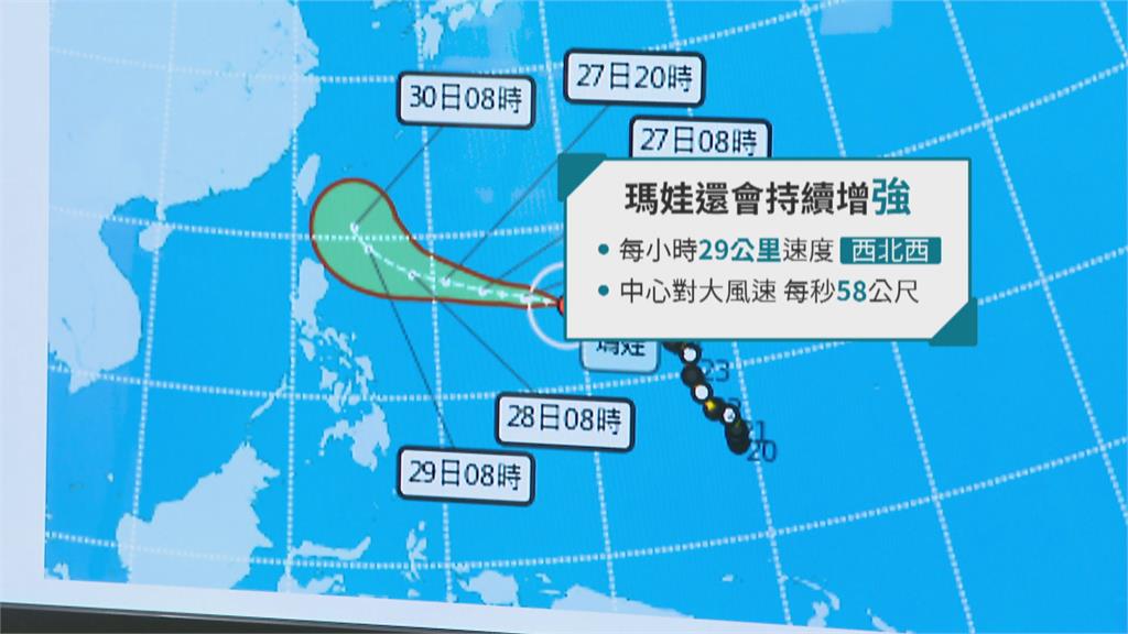 今年地表最強颱！「瑪娃」逼近台灣　氣象局：下週一可能發布海警