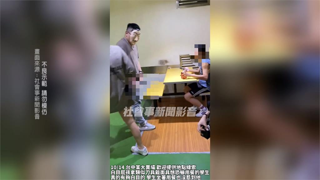 萬聖節搞怪？！ 男戴面具疑持利器賣場嚇人