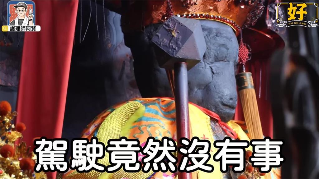奇石成神護鄉里!遭車禍龍柱崩塌駕駛安好 彰化石頭公廟擋車關成傳奇
