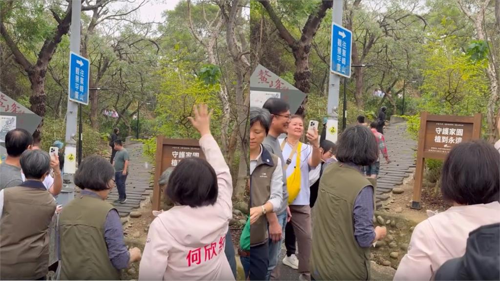 登山界網紅又出巡了!蔡英文「爬山系輔選」何欣純 她驚:頭髮怎都不會亂…