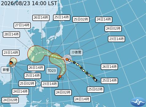 豪雨狂轟還沒完！專家揭「沙德爾＋TD23恐合併」接力逼台…重整強度全說了