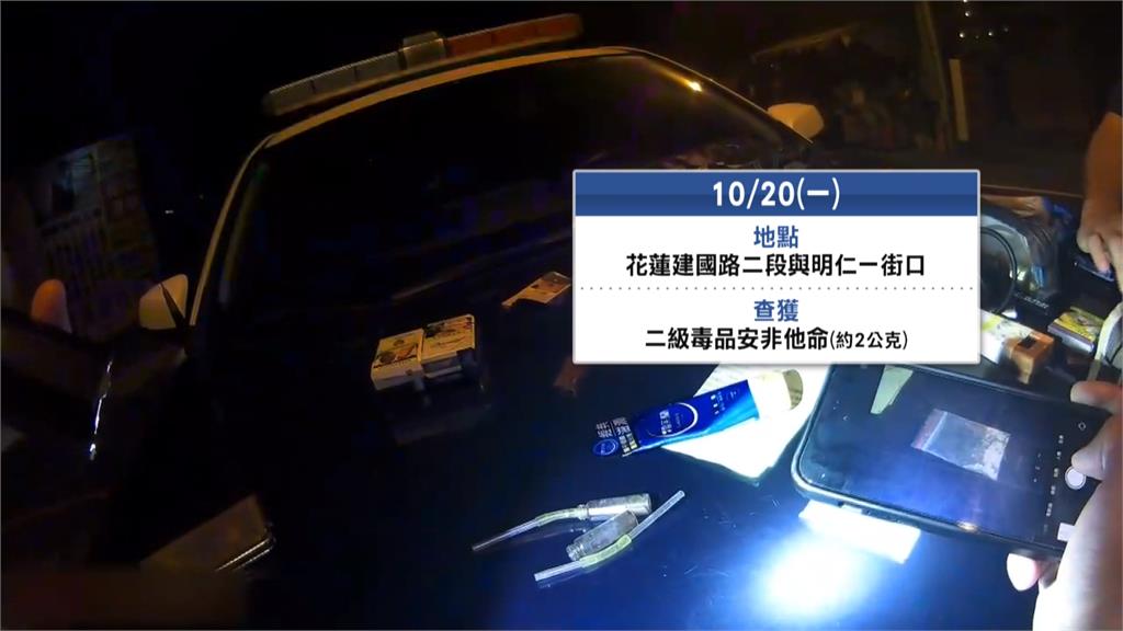 車燈沒亮意外破案! 花蓮警接連逮捕毒品通緝犯