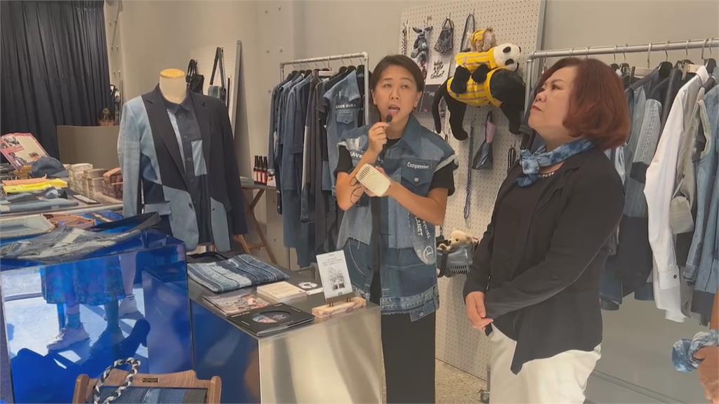 「零廢棄」舊布料變身時尚服飾 許銘春體驗彩繪牛仔包
