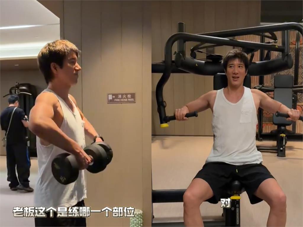 50歲王力宏突在健身房掀吊嘎！「一大片肉色」猛露出…5分鐘狂操片曝光