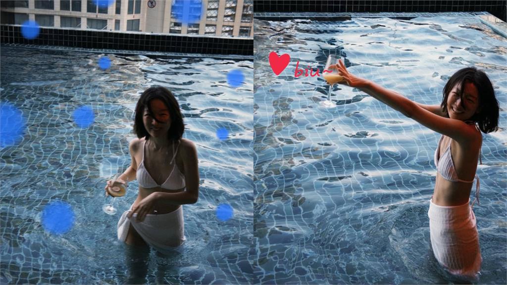 金馬影后周冬雨18張「泳裝戲水照」曝光!零修圖「骨感身材」震撼全網