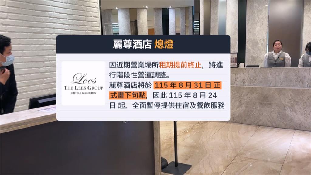 麗尊酒店8月底熄燈！　未來將接洽國際品牌進駐