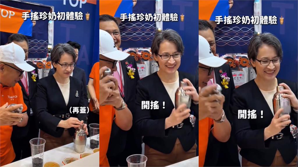 蕭美琴「突轉職搖珍奶」反差畫面流出！他秒點名「蔡英文開戰」網笑瘋：太可怕了