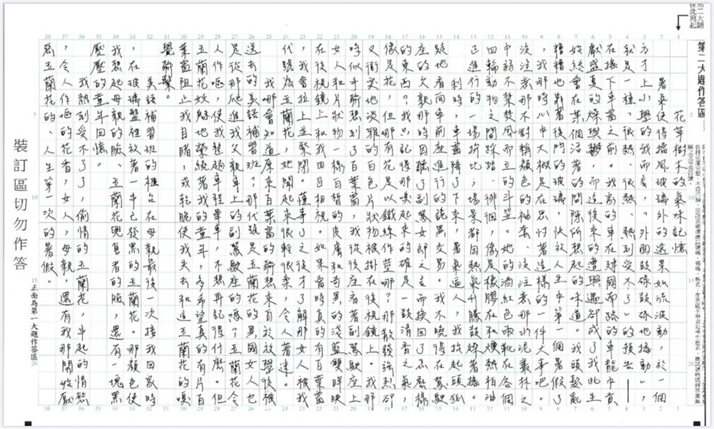 爸爸外遇猛筆寫下作文「偷情玉蘭花」!入選學測佳作網激讚:文筆好瘋