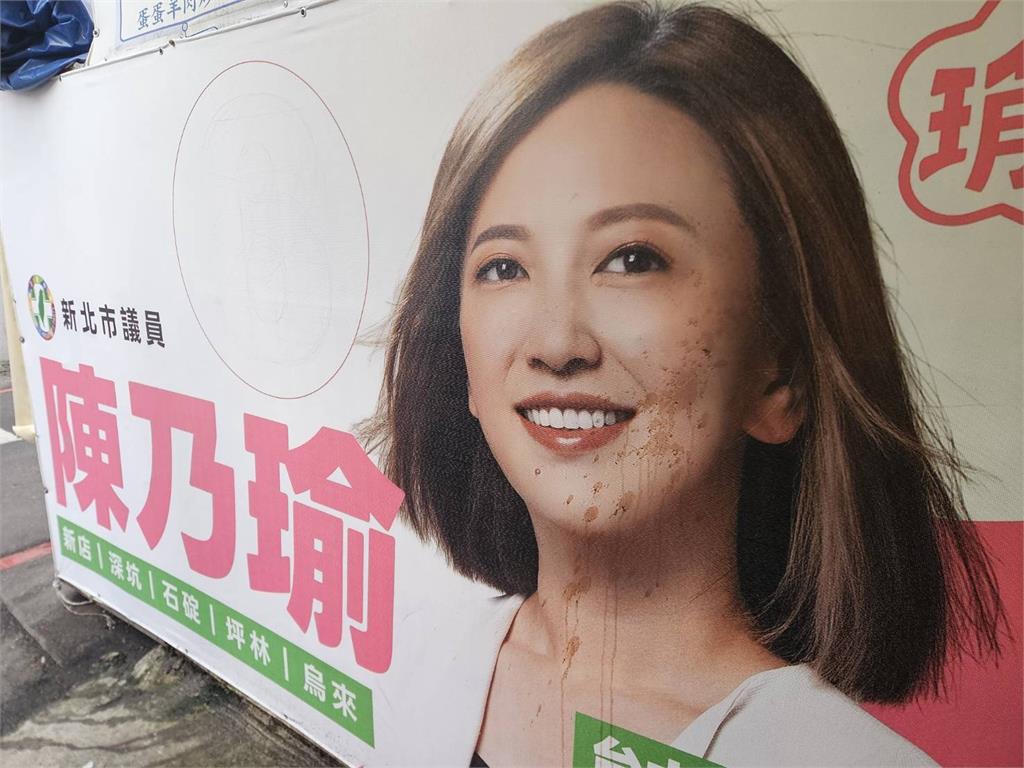 快新聞／美女議員氣炸了！競選看板「慘遭1物攻擊破壞」　本人震怒提告