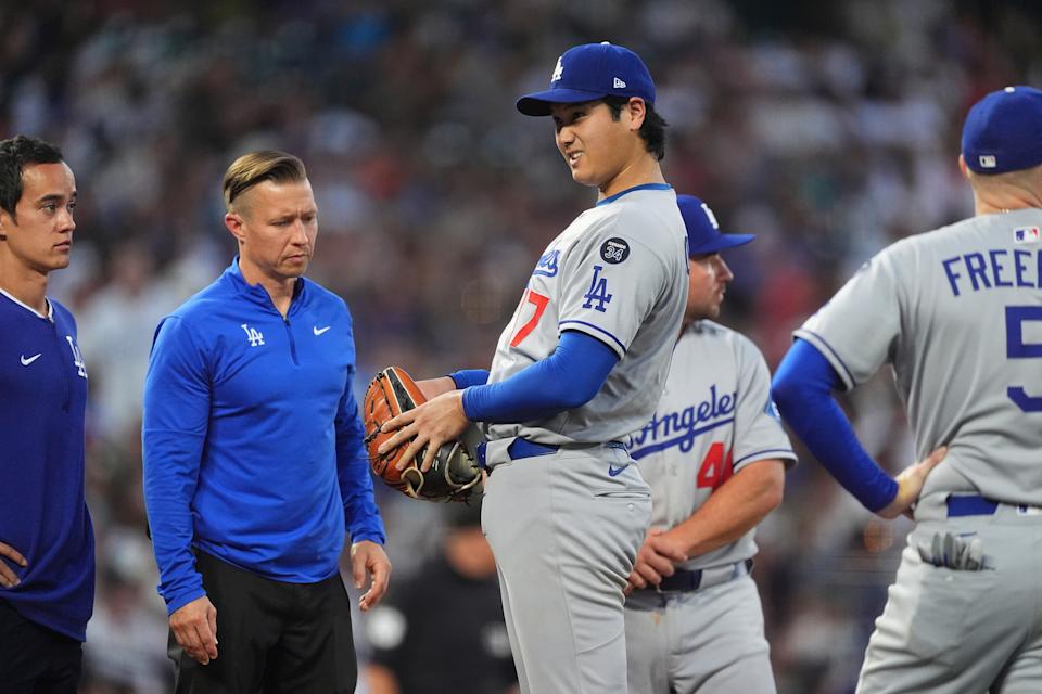 MLB(影)／大谷翔平休兵！佛里曼開轟、柯蕭5.2局好投  道奇9：5勝洛磯