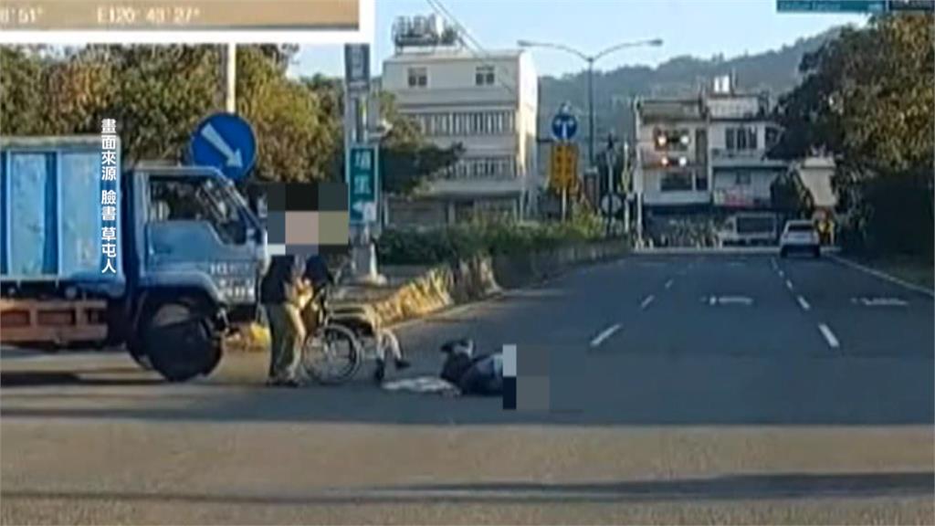 未禮讓行人! 小貨車轉彎撞行人害輪椅翁慘噴飛