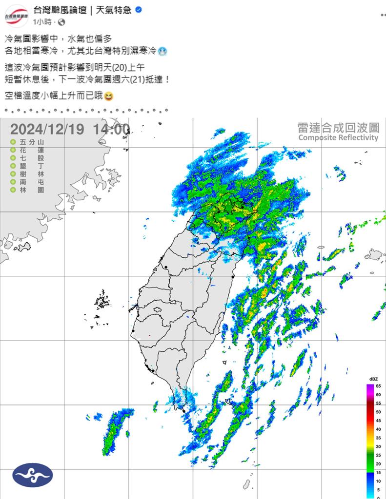 短暫休息!粉專點「這時間」稍回溫 耶誕前下波冷氣團接力「1地區」極濕冷