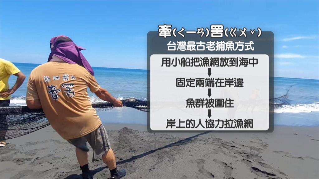 廍後社區舉辦「廢廢生活節」 「牽罟」活動 體驗古老捕魚方式