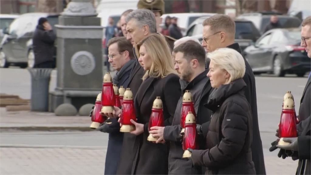 烏俄戰爭滿4週年　基輔集體默哀、歐洲領袖力挺澤倫斯基