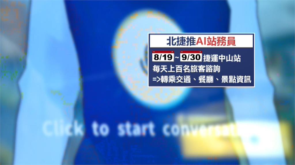 北捷中山站AI導覽員現蹤! 4國語言解決旅客疑難雜症
