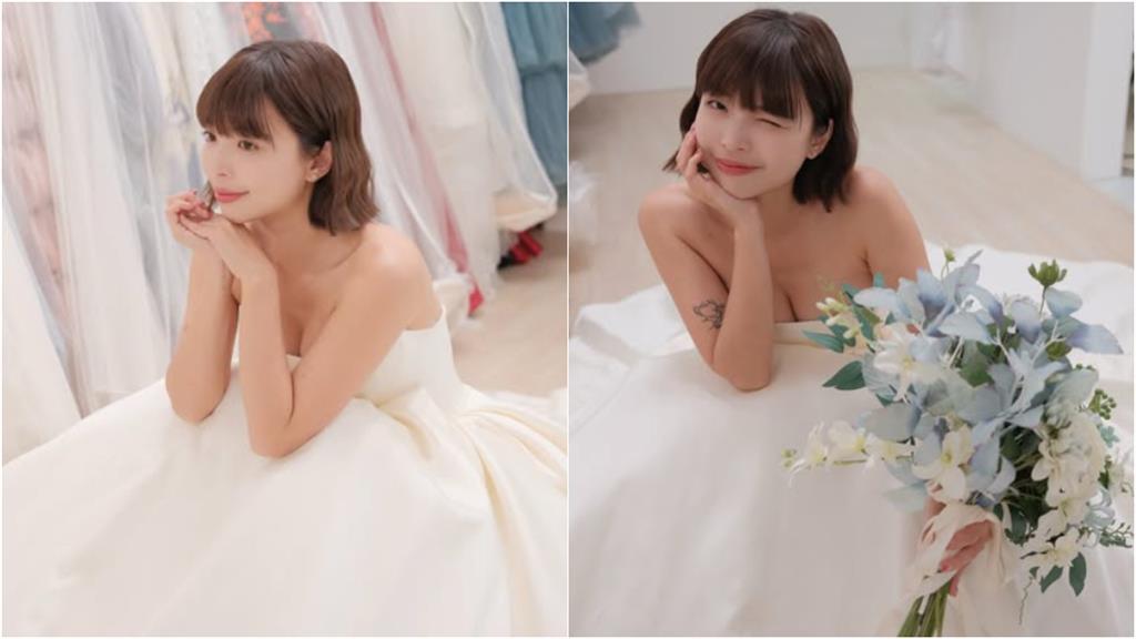阿圓認愛半年「突披夢幻白紗」震撼萬人!愛莉莎莎「脫口提1字」嚇壞她