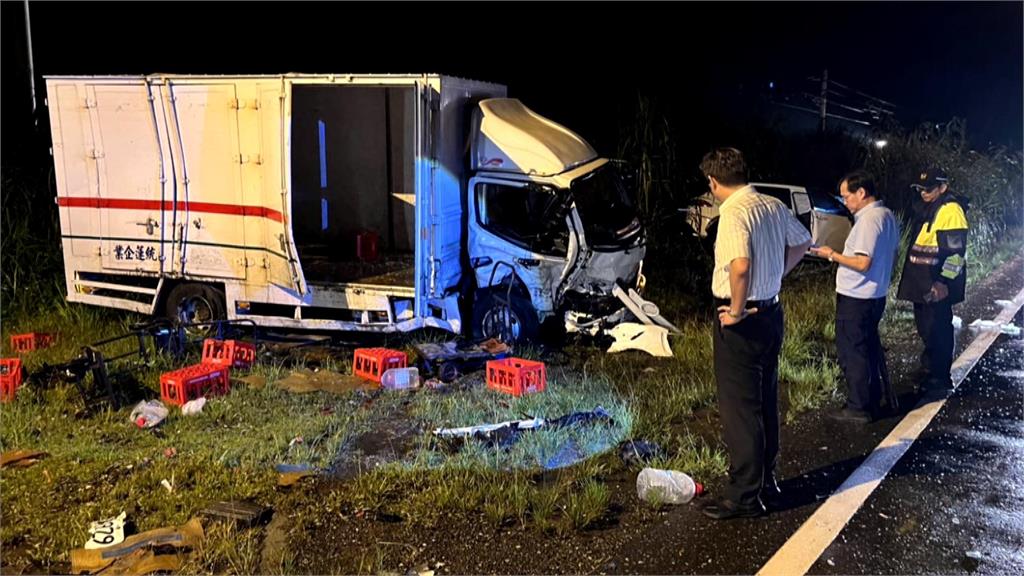 花蓮台9線光復段嚴重車禍　貨車、休旅車相撞嬤孫送醫不治